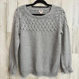 SOLD Mossimo Women's Size Medium Chunky Knit Sweater Gray Causal Fall Trendy